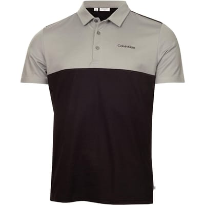 Calvin Klein Polo met kraag en borduursel voor heren (Zwart/Zilver)