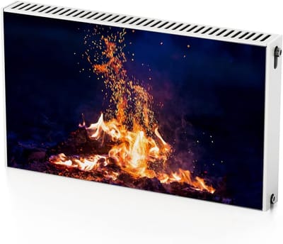 Radiator Magneetfolie - Radiatorafdekking - Interieur Verfraaien - Zelf op maat te snijden - 100 x 60 cm - Kampvuur