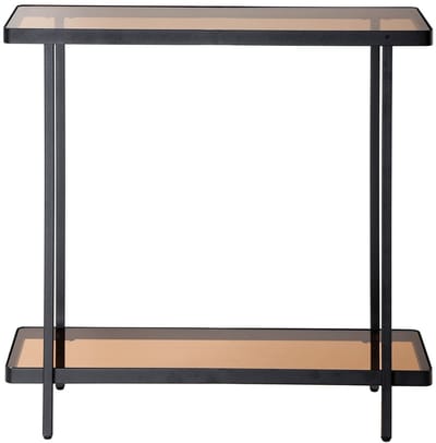 CALICOSY - Console met twee bladen van gerookt glas B80 cm - ORA