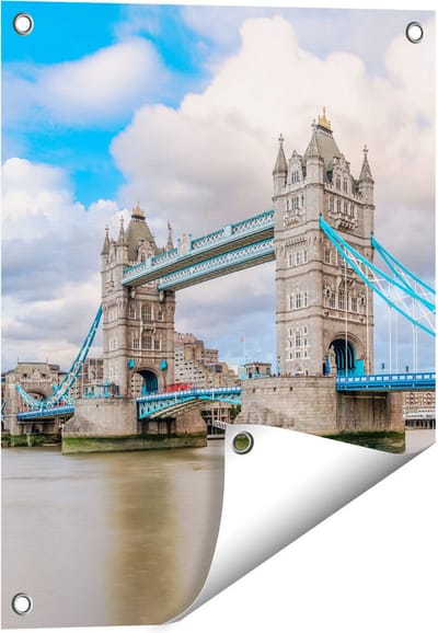 Gards Tuinposter Tower Bridge in Londen - 40x50 cm - Tuindoek - Tuindecoratie - Wanddecoratie buiten - Tuinschilderij