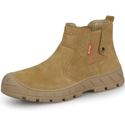 Suède Lasschoenen Heren Veiligheidslaarzen Stalen Neus Werkschoenen Sneakers Mannelijk Anti-Verplettering Anti-Slip Werklaarzen Heren Veiligheidsschoenen Schoenen 41
