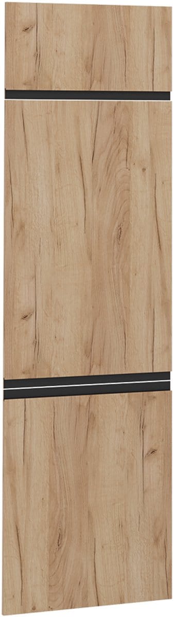 Vicco R-Line Keukenfront – 59.6 x 196 cm meubelfront voor de koelkastombouwkast Krachtige eik goud