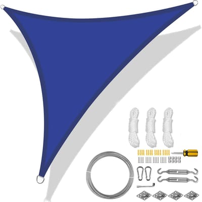 5/3.6/3/2M Driehoekig Schaduwdoek Waterdicht Zonnescherm Luifel 98% UV-Blokkeer Luifel met Gratis Touw voor Tuin Patio Pergola Gazebo 300x300x300CM