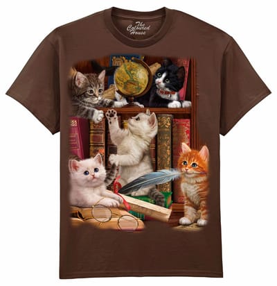 Katten Kittens In The Library The Coloured House T-shirt S