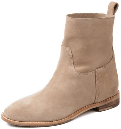 5PM NAOMI Enkellaars Dames Suède Beige Verborgen Hak
