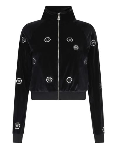 Chenille Tracksuit Jacket Mini Monogram Crystal Monogram