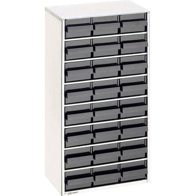 raaco 1224-02 Stalen ESD-magazijnkast ESD (l x b x h) 306 x 150 x 552 mm Aantal vakken: 24 Incl. aardingskabel Inhoud 1 stuk(s)