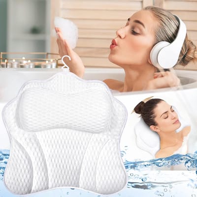 Badkussen - Nekkussen Bad - Hoofdsteun Bad - Comfortabel Baden - Ontspanningskussen voor Bad - Waterdicht en Duurzaam