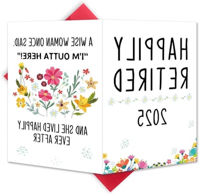 Grappige pensioenkaart - Afscheidskaart cadeaukaart - Pensioen vieren - Humoristisch design - 20.3 x 13.5 cm - Niet gespecificeerd