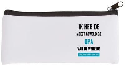 Akyol - ik heb de meest geweldige opa van wereld (klopt, deze mok heb ik van hem) Etui - Opa - de meest geweldigste opa - verjaardagscadeau - verjaardag - cadeau - cadeautje voor opa - opa artikelen - kado - geschenk - gift - 20 bij 9 cm