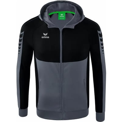 Erima Six Wings Hooded Trainingsjack Heren - sportvest - grijs