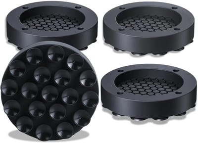 4-stuks antivibratiepads voor wasmachines - Rubberen antivibratiepads voor wasmachines - Universele antivibratiepads - Met siliconen zuignappen - Voor wasmachines en drogers om beweging en schudden te voorkomen - Zwart