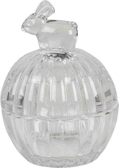 Clayre & Eef Glazen potje Konijn 8x8x11 cm Glas