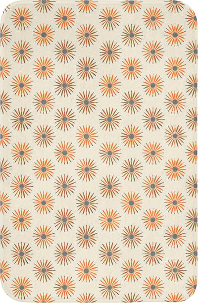 WC mat 40x60 cm - Antislip - Madelief - Patroon - Oranje - Toiletmat - Vloermat - Douchemat - Toilet tapijt - Toiletmatten