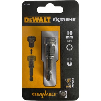DEWALT DT7466-QZ - Zelfreinigende magnetische dopsleutel - 10 mm - Slagvast - 1/4" Hex aansluiting