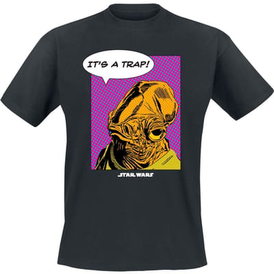 Star Wars - Disney T-shirt - It's a Trap - M tot XXL - voor Mannen - zwart