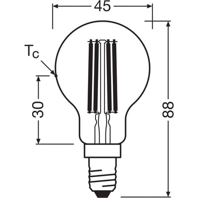 Osram Classic LED E14 Kogel Filament Helder 2.2W 470lm - 840 Koel Wit | Vervangt 40W