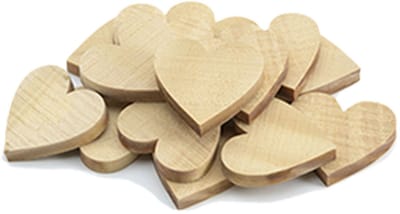 Colorations houten hartjes knutselset - 20 stuks kleine harten decoratie.