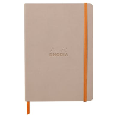 Rhodia Softcover Notitieboek – A5 – 80 Bladen – Gelijnd – Ivoorkleurig Papier 90 g/m² – Met Elastieksluiting - Rozen touch