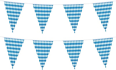Boland Vlaggenlijn Oktoberfest - 2x - 10 meter - kunststof - beieren thema - bierfeest - vlaggetjes