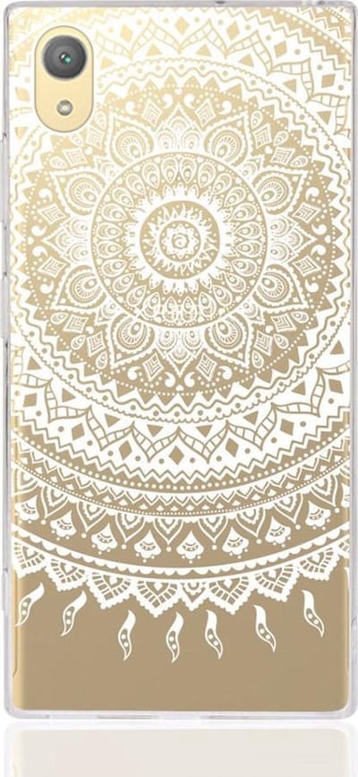 Shop4 - Sony Xperia XA1 Plus Hoesje - Zachte Back Case Mandala Wit
