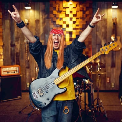 AOMIG Rocker Star Fancy Dress Accessoires, Retro 70s 80s Kostuum Accessoires met Bandana, Zonnebril, Ketting, Hippie 70s 80s Dressing Accessoire voor Mannen Vrouwen Jaren 80 Disco, Party