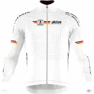 BIORACER Official German Cycling - Icon Tempest Fietsvest Winter - Heren - Wit - Team Germany - Winddicht&Isolerend - Maat 3XL