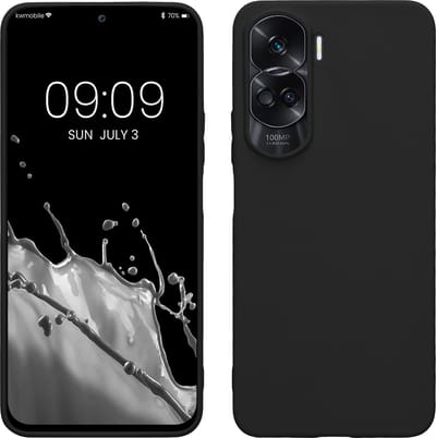 kwmobile telefoonhoesje geschikt voor HONOR 90 Lite 5G - Hoesje voor smartphone - Back cover in mat zwart