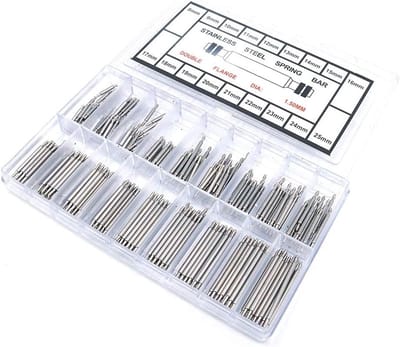 Professionele Rvs Horlogeband Veerpenen Set van 360 Stuks voor Diverse Maten (8mm-25mm)