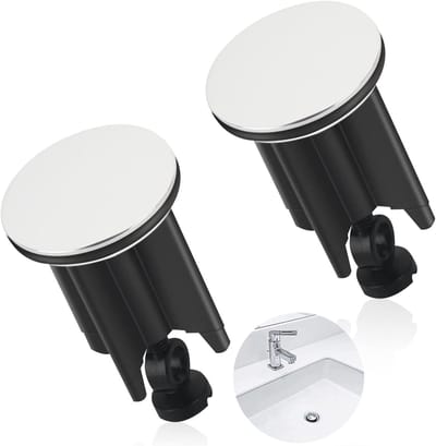 2 stuks wastafelstop - Afvoerpluggen - badkuipstop - afvoerstop - afvoerplug - afvoerstop wastafel - afvoerstop gootsteen - stop wastafel voor alle gangbare wastafels en bidets