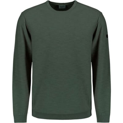 No Excess Pullover crewneck garment dyed + st dark steel