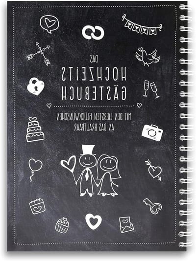 Gastenboek Bruiloft - Huwelijksalbum Vragen - Herinneringen Verzamelen - Met Grappige Vragen - A4 Formaat - Modern