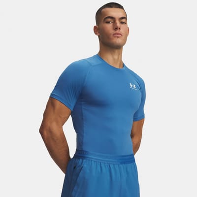 Under Armour Heatgear Armour Comp T-shirt Met Korte Mouwen Blauw M / Regular Man