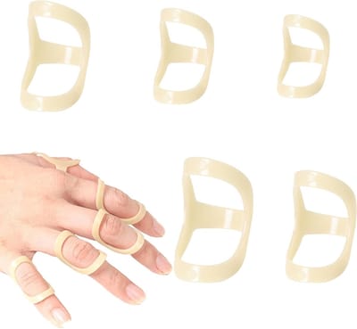 5-delige Ovale Vinger Splint en Vingerbeschermer voor Artrose, Trigger Finger en Vingerondersteuning - Maat 6-10 voor Optimale Stabiliteit en Comfort