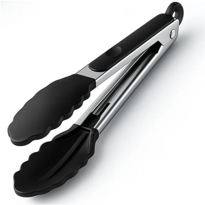 FSW-Products - Keukentang 21 cm – RVS & Siliconen – Hittebestendig – Antislip Handgreep – Vaatwasserbestendig