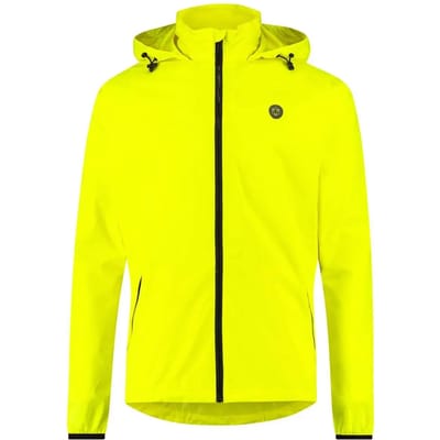 AGU GO Regenjas Essential - Regenjas Dames & Heren - Ademende en Waterdichte Regenjas - Fietsjack - Geel - S