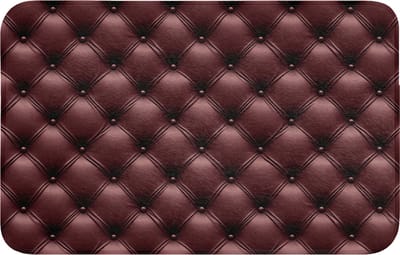 WC mat 80x50 cm - Antislip - Leer - Patroon - Bordeaux - Toiletmat - Vloermat - Douchemat - Toilet tapijt - Toiletmatten