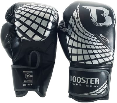 Booster Fight Gear - BFG (kick)bokshandschoenen Cube - Zwart/Zilver - 10oz