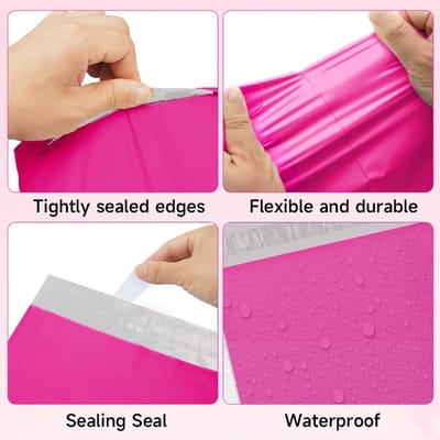 100x Roze Verzendzakken 14.5x19 cm - Sterke Waterdichte Poly Mailers voor Kleding en Kleine Pakketten