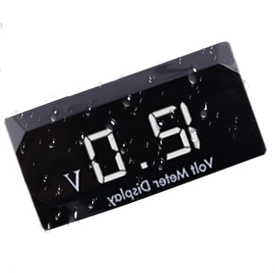 Digitale Voltmeter - Spanningsmeter 12V - Voertuig Controle - Waterdicht Display - 5.8 x 3.2 cm - Wit licht