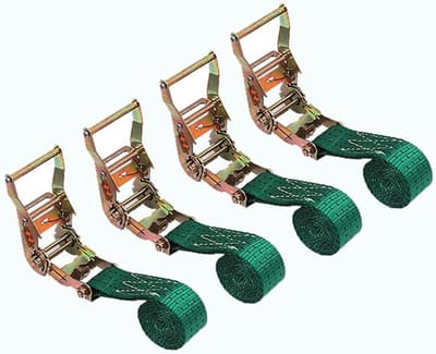 Spanbanden Met Ratel - Bevestigingsbanden - Lading Zekeren - Zonder Haken - 5cm x 1m - Groen