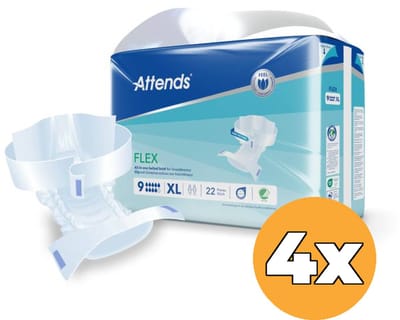 4x Attends Flex 9 maat XL (22 stuks)