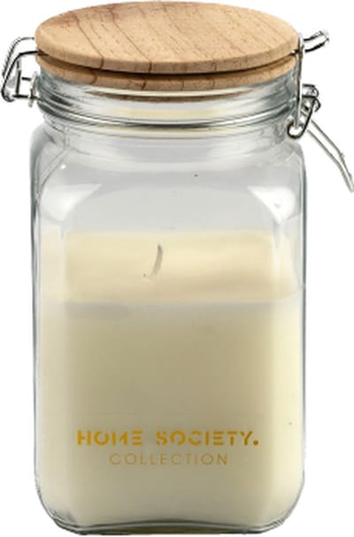 Home Society - Kaars in glas 'Cosina' (Wit, maat L)