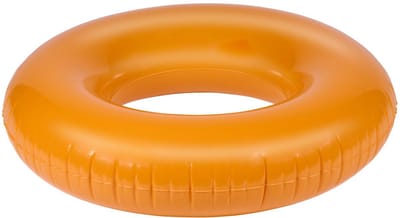 Eddy Toys Zwemring Ø 90 cm - Opblaasbare Zwemband - Opblaasband - Max 65 kg - Inclusief Reparatiepatch - Oranje