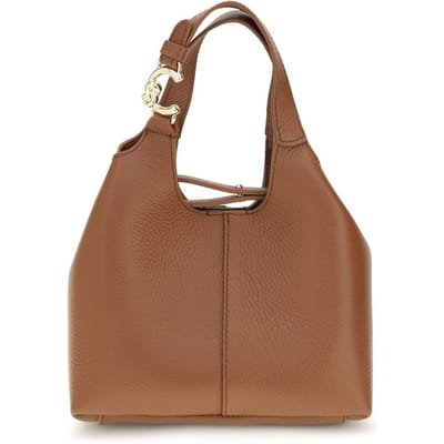 COCCINELLE Leren handtas schoudertas C-Easy Crossbody Bag Cognac 2 bruine