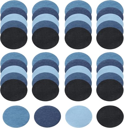 Ovale Strijkapplicaties voor Kleding, Jassen, Rugzakken en Hoeden in 5 Kleuren - Set van 20 Stuks