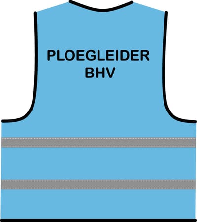 Ploegleider BHV hesje lichtblauw