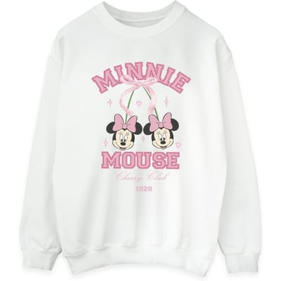 Disney Dames/Dames Cherry Club Minnie Mouse Sweatshirt (Wit)