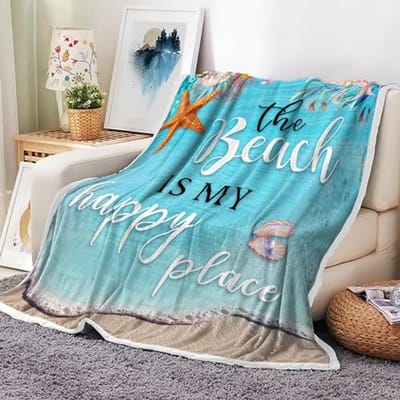 Blauwgroene dekens voor bank en bed - Lichtgewicht en gezellige pluche dekens voor zomer