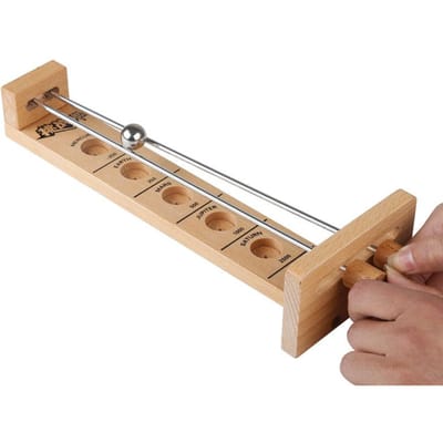 Jeux de Puzzle Roule Balle Tire sur la Lune en Bois pour Enfants Jeu de Bureau Classique pour Adultes Fête Bars Extérieurs Jeu Familial Entraînement de l'Attention